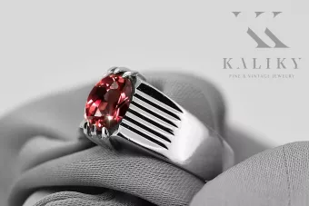 Vintage craft Ring Ruby Sterling silver 925 vrc007s